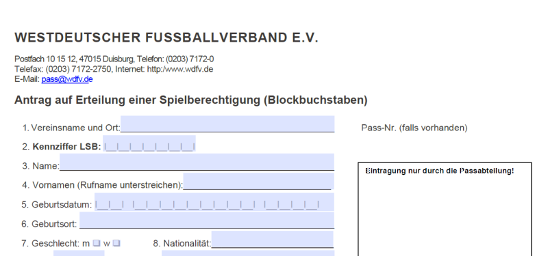 Spielberechtigung